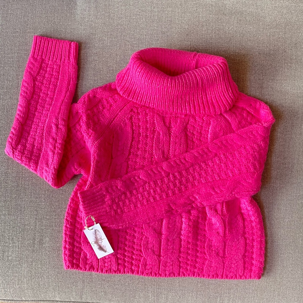 Jessica Simpson Cable Knit Turtleneck Sweater.  New with tags